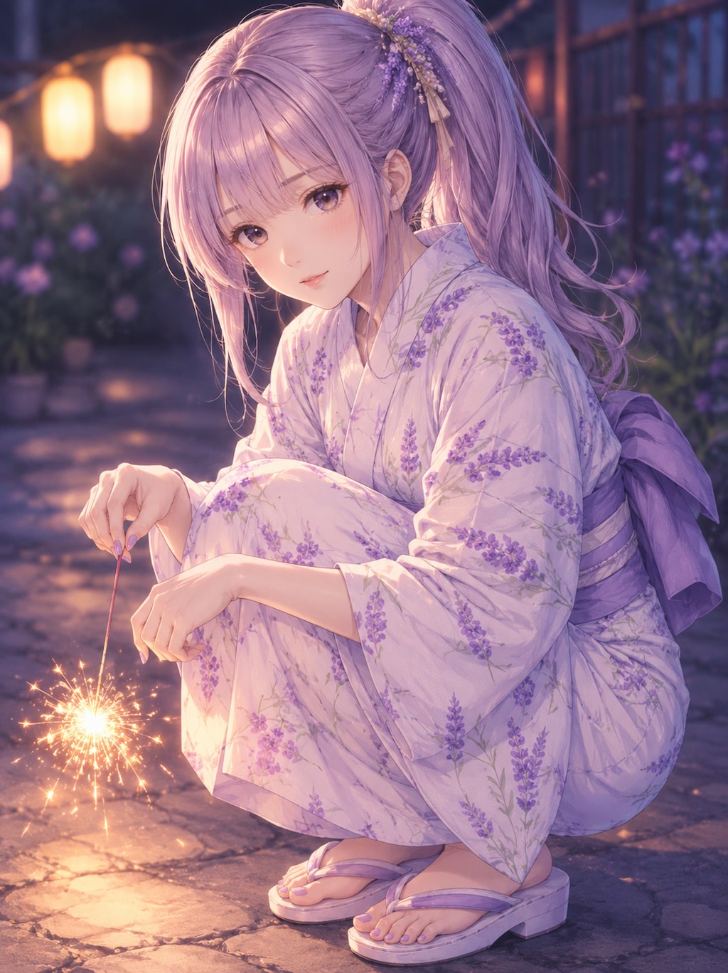 ポニテ浴衣(ラベンダーちゃん🪻)
