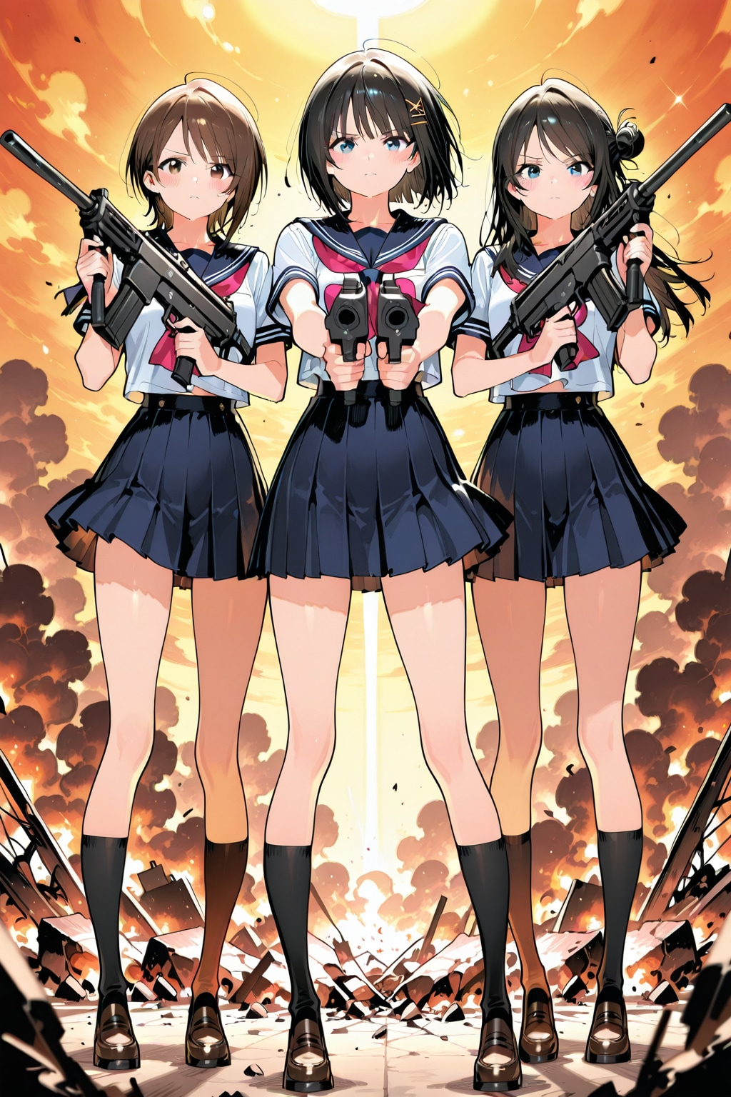 セーラー服と機関銃 | の人気AIイラスト・グラビア