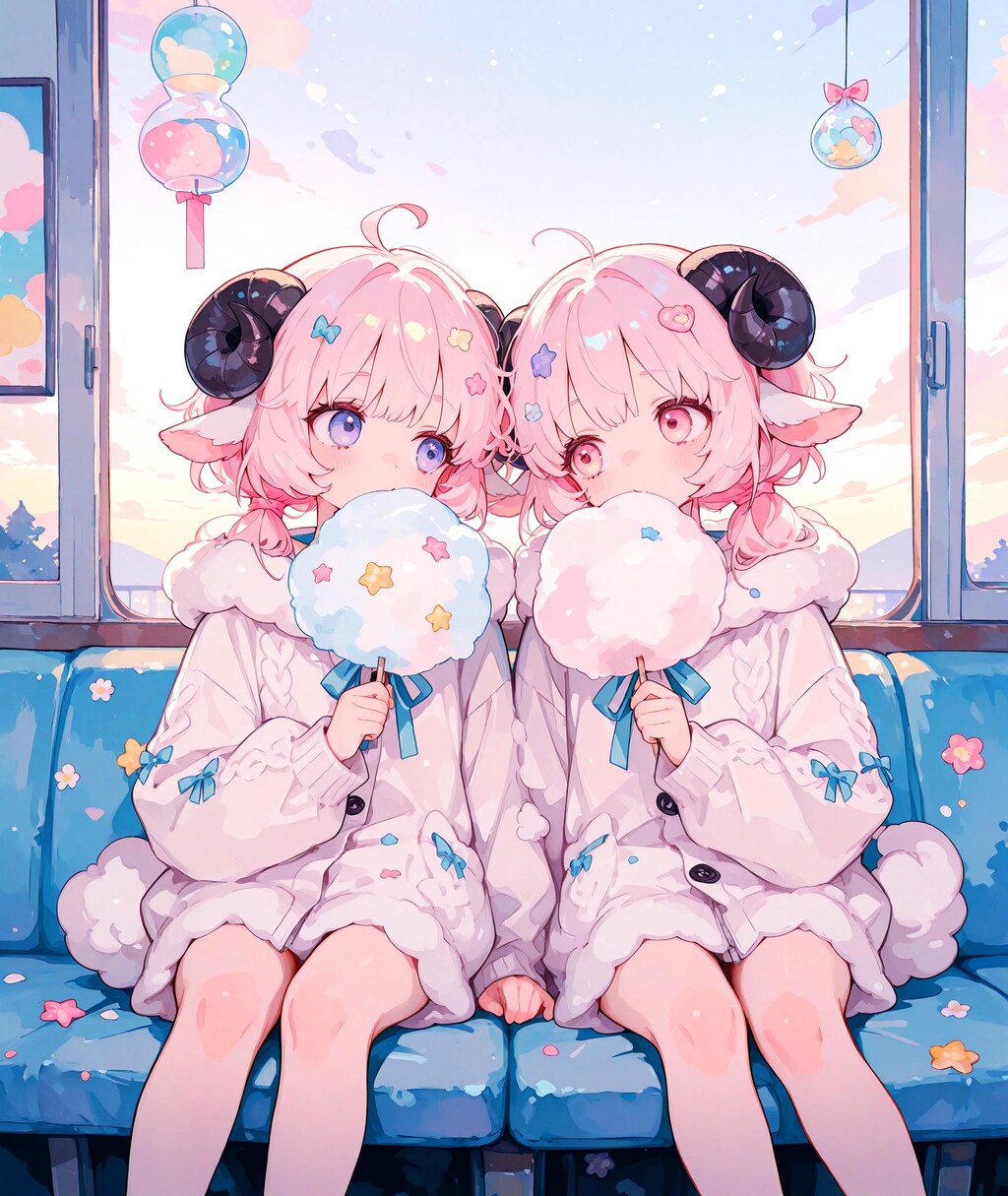 双子のヒツジ少女