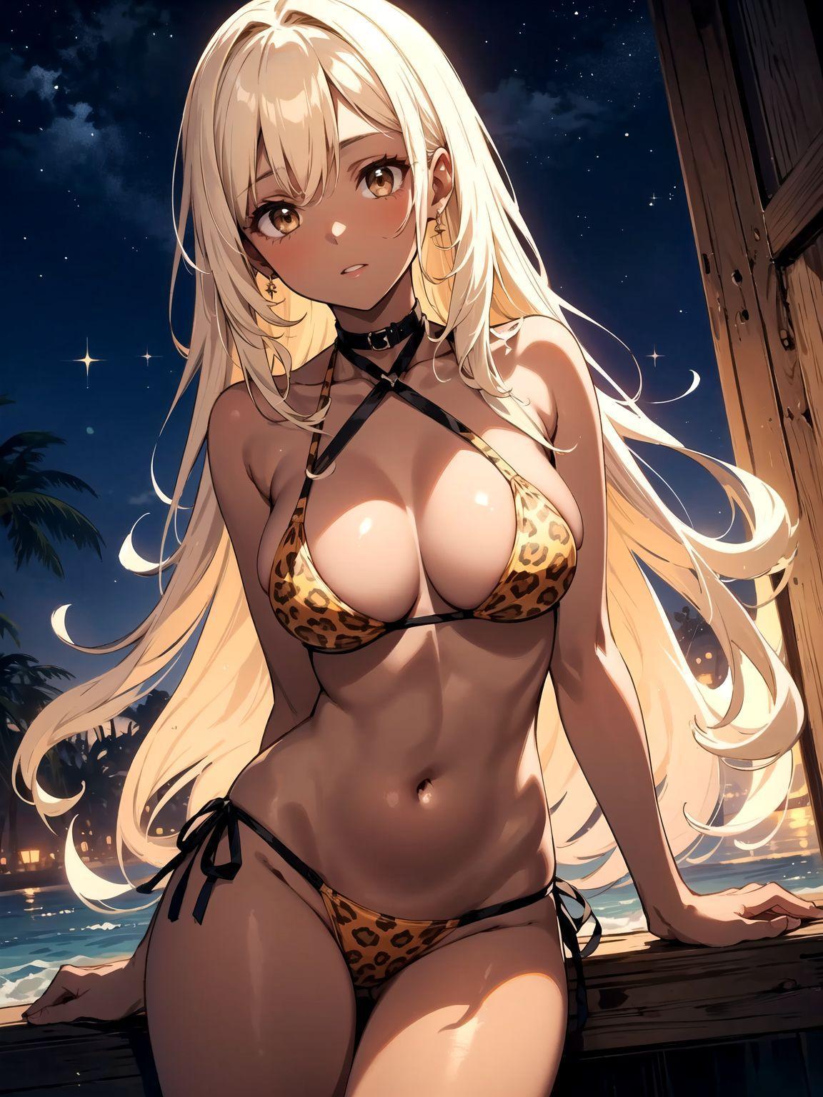 ヒョウ柄ビキニギャル♪