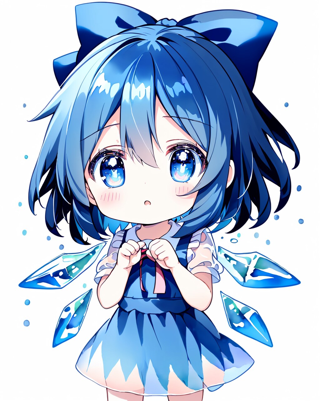 チルノのLoRAでXLじゃない方の学習結果。--[12枚]