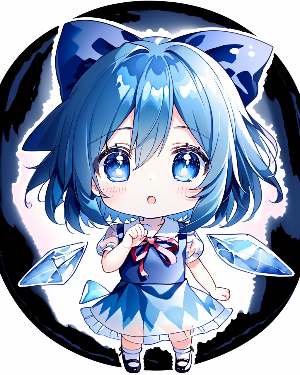 チルノのLoRAでXLじゃない方の学習結果。--[12枚]