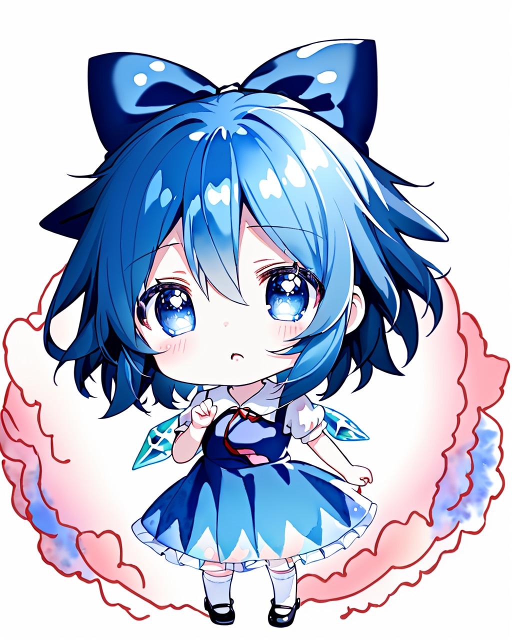 チルノのLoRAでXLじゃない方の学習結果。--[12枚]