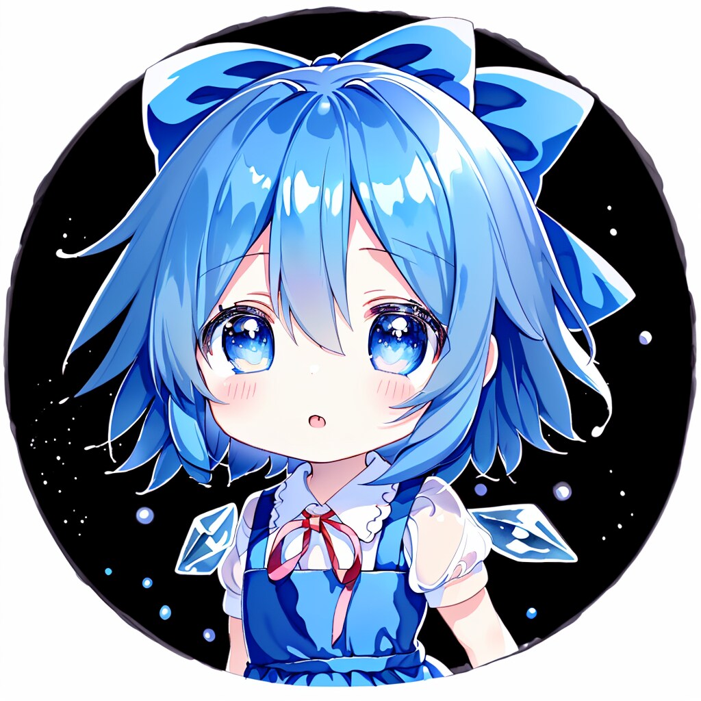 チルノのLoRAでXLじゃない方の学習結果。--[12枚]