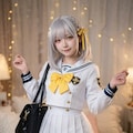 白制服少女　ふともも・パンチラ誘惑 6枚目