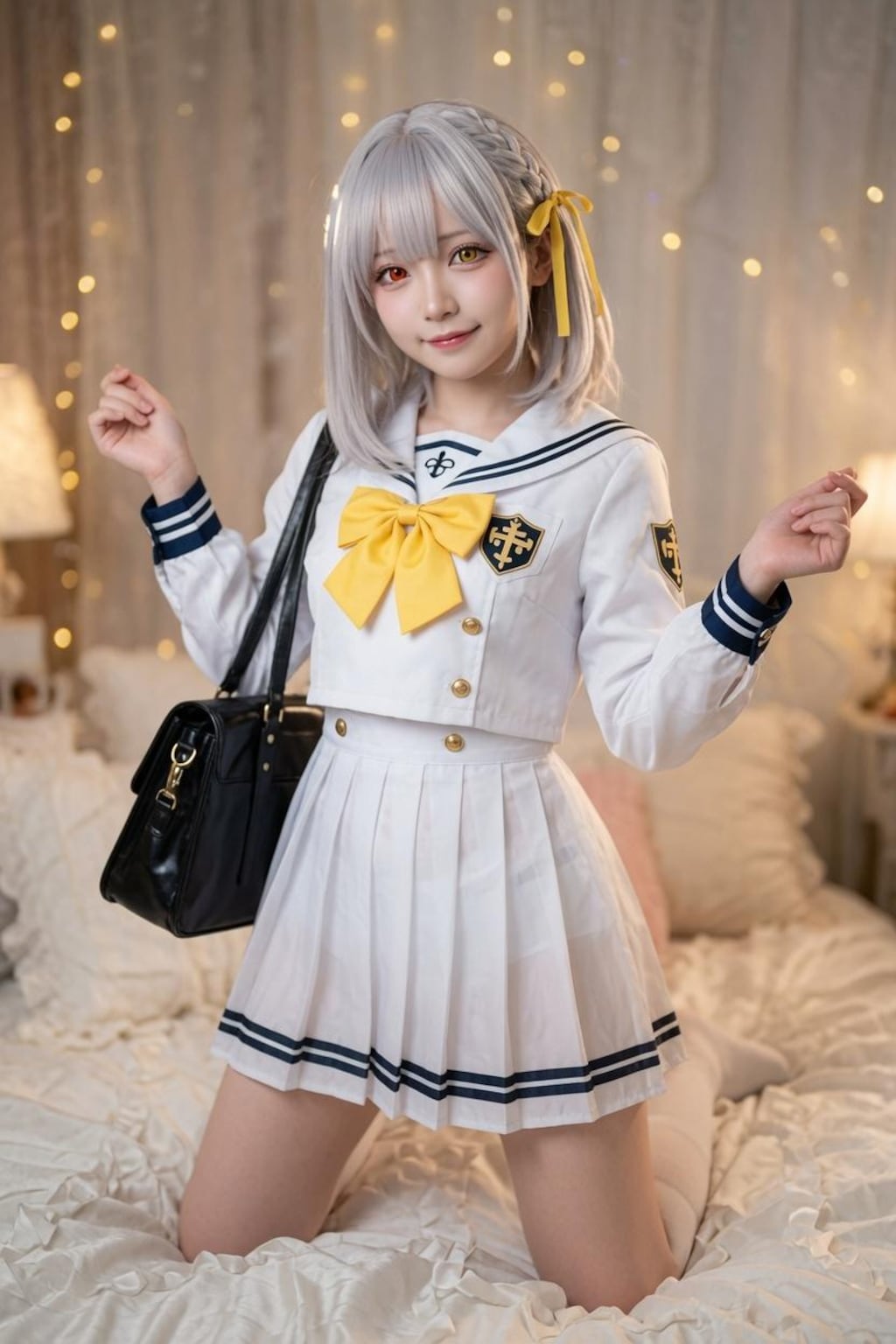 白制服少女　ふともも・パンチラ誘惑