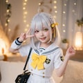 白制服少女　ふともも・パンチラ誘惑 2枚目