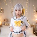 白制服少女　ふともも・パンチラ誘惑 9枚目