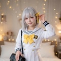 白制服少女　ふともも・パンチラ誘惑 7枚目