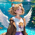水面下の天使 3枚目