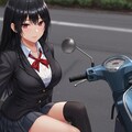 バイクに乗るリナちゃん_ImageFX 3枚目