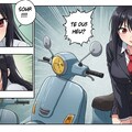 バイクに乗るリナちゃん_ImageFX 2枚目