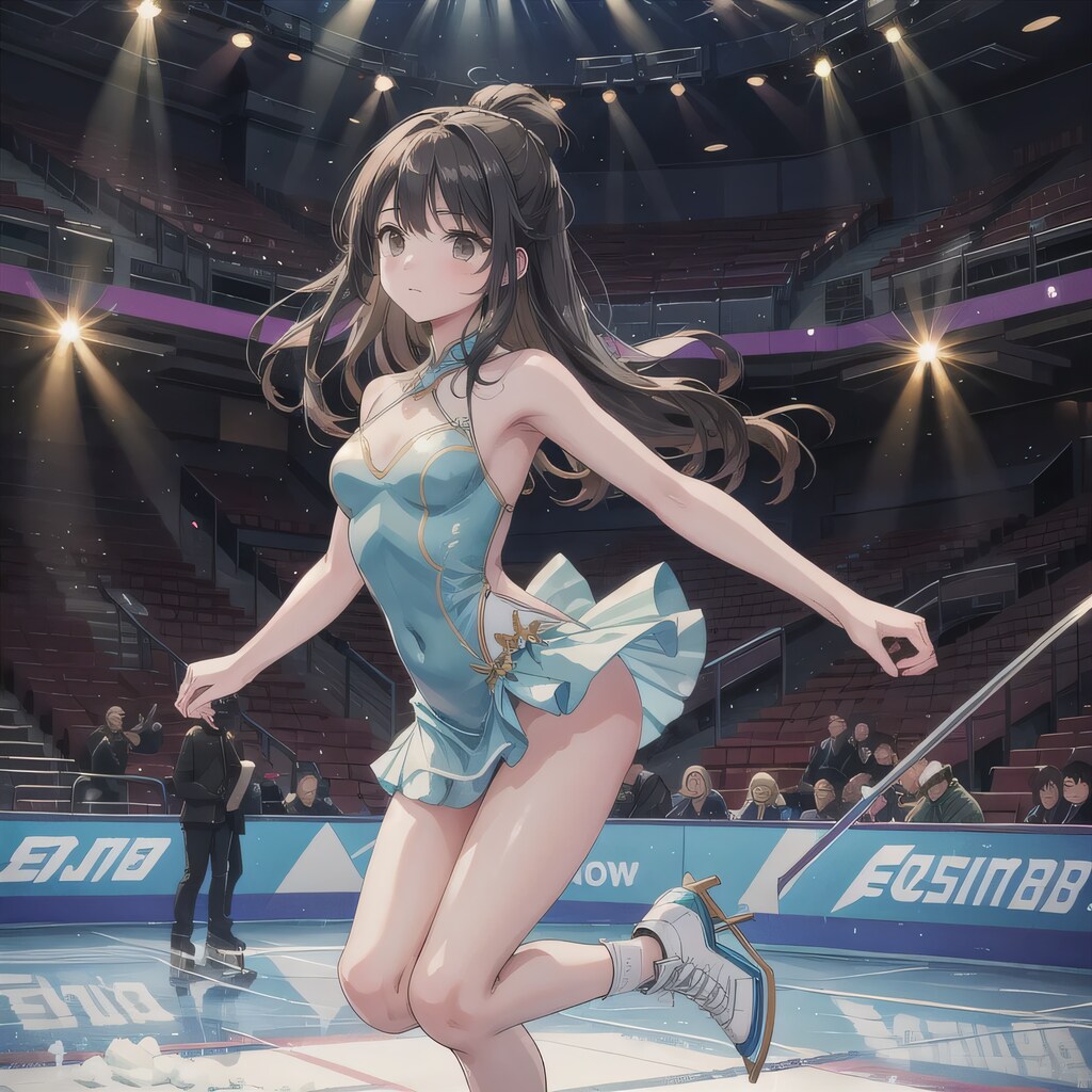 黒髪ポニテでフィギュアの少女２