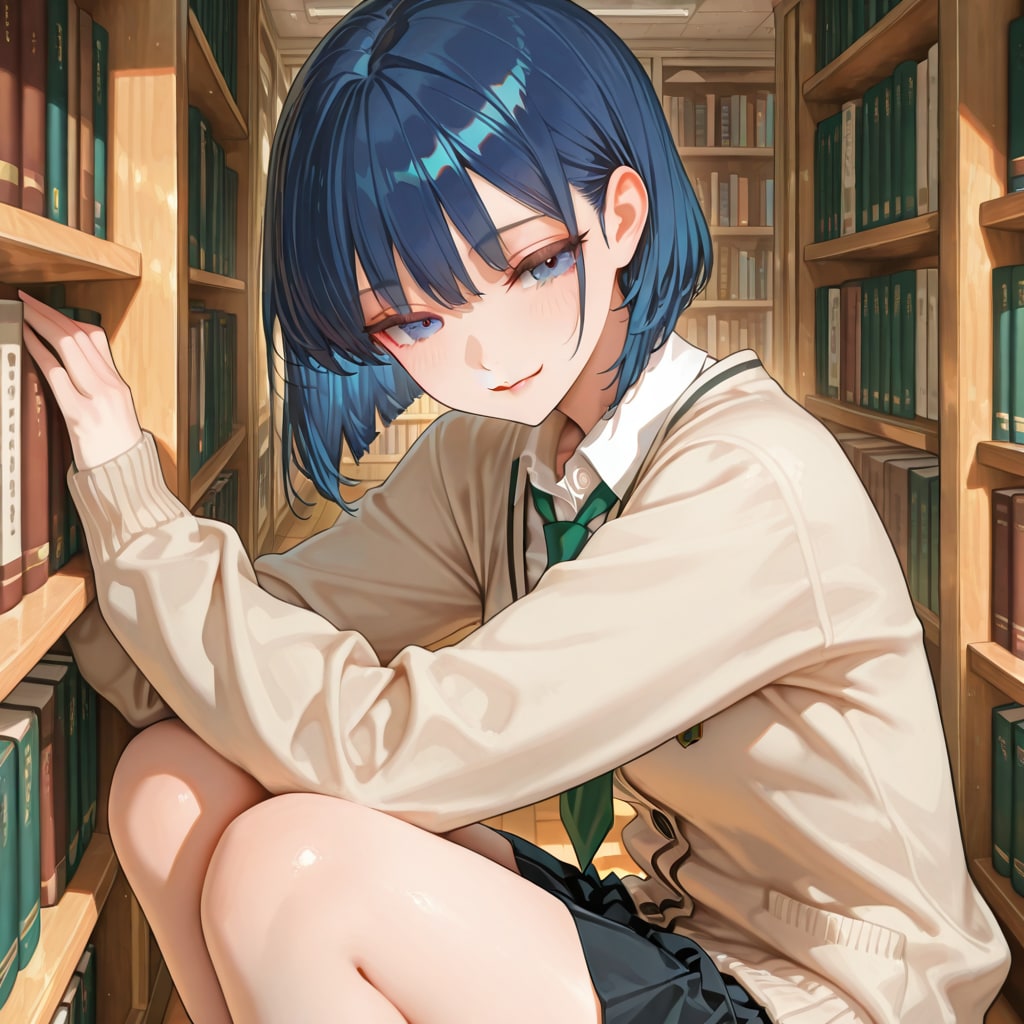 図書室の静かな午後 | の人気AIイラスト・グラビア