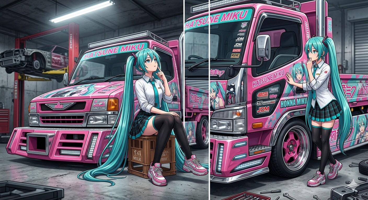 デコトラと初音ミク