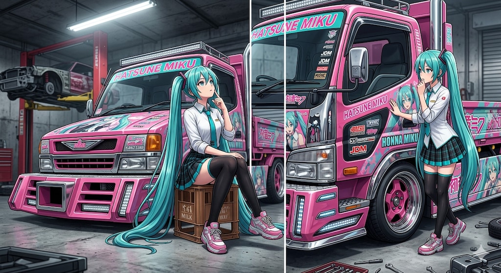 デコトラと初音ミク