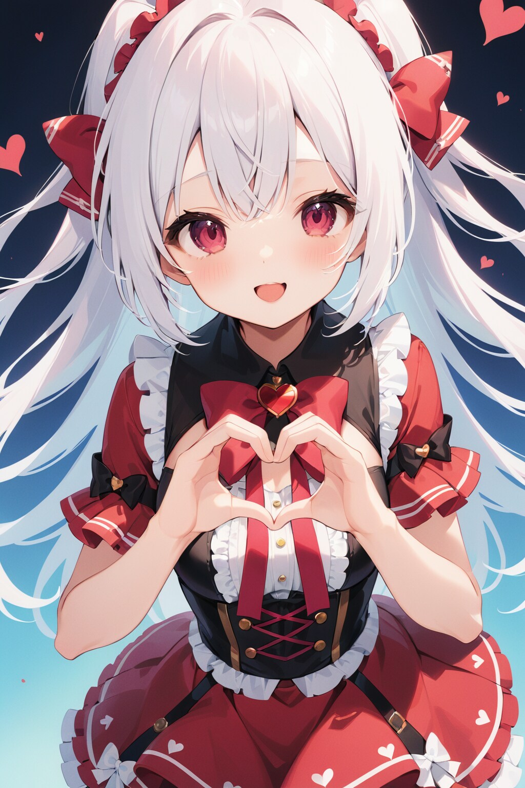 手でハート