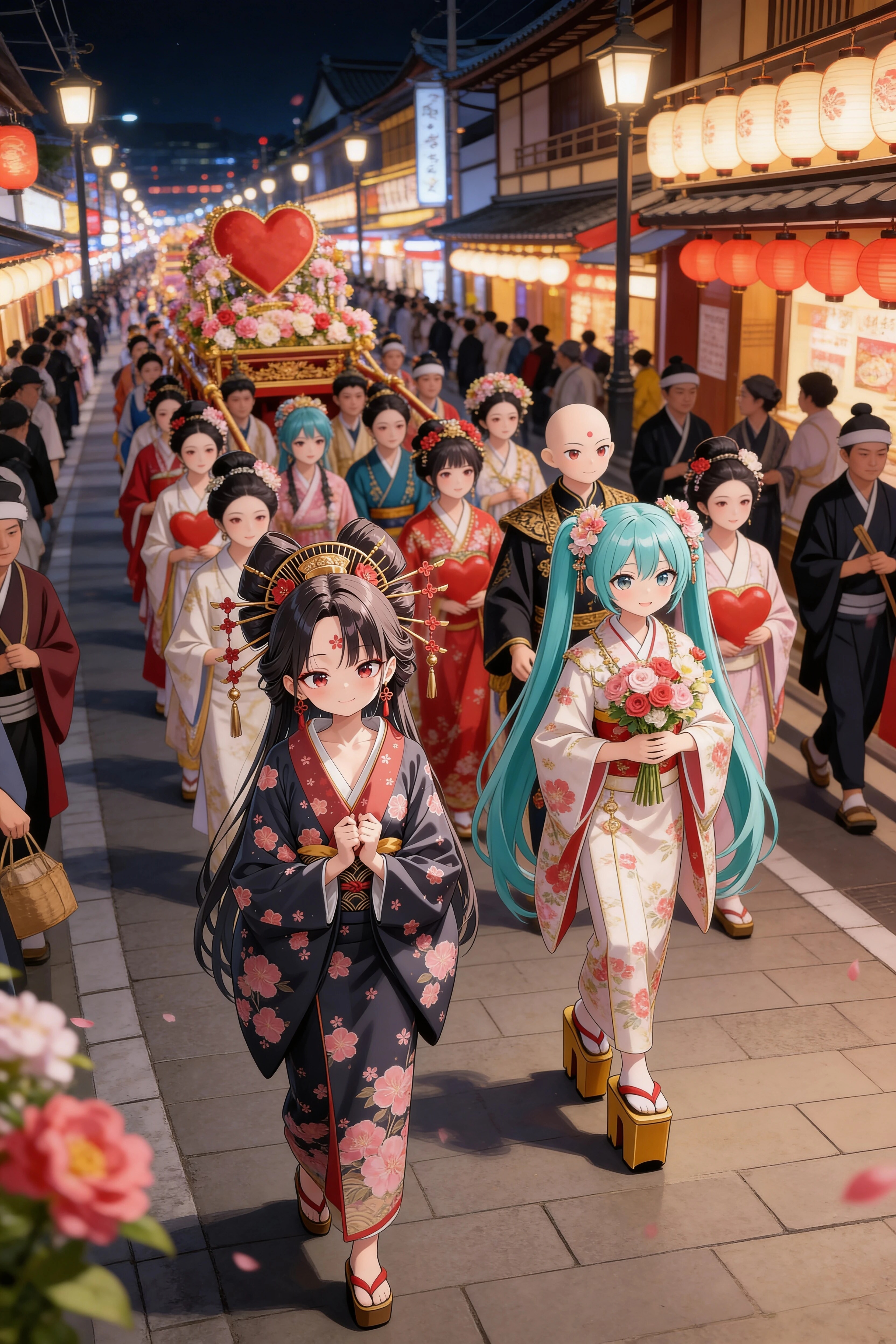 花魁道中 | の人気AIイラスト・グラビア