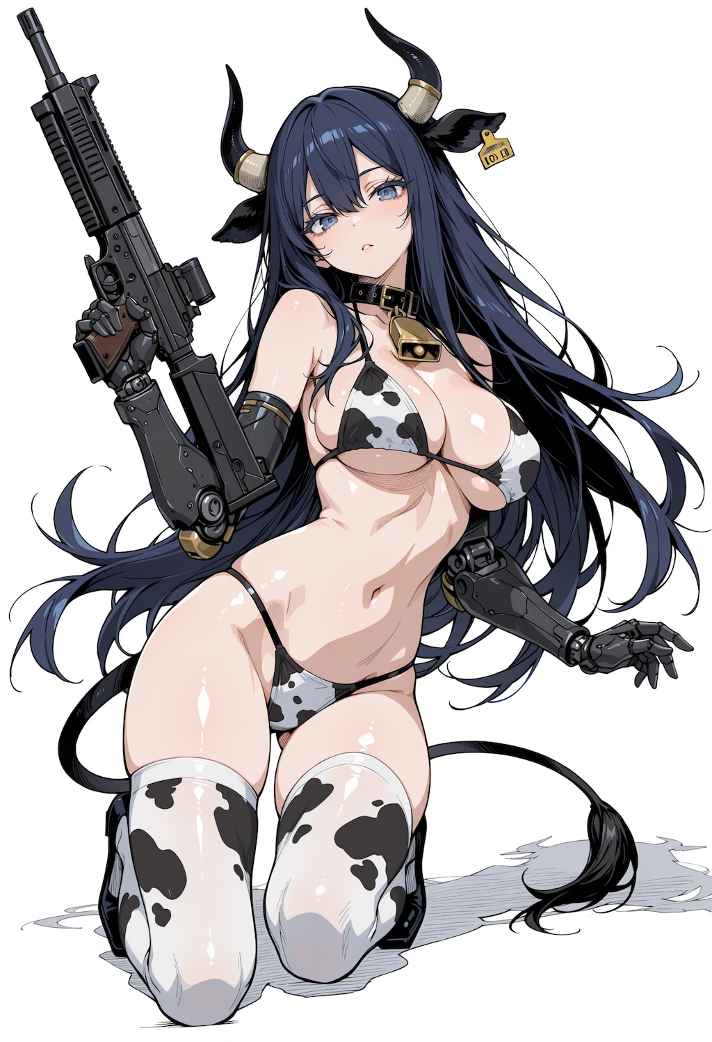 終末世界のメカ牛娘