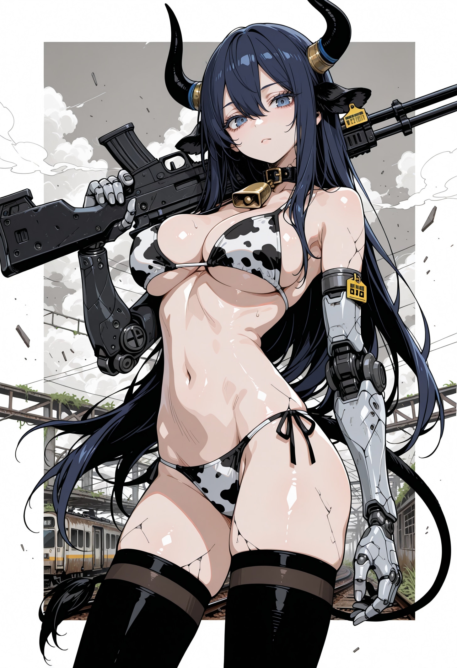 終末世界のメカ牛娘