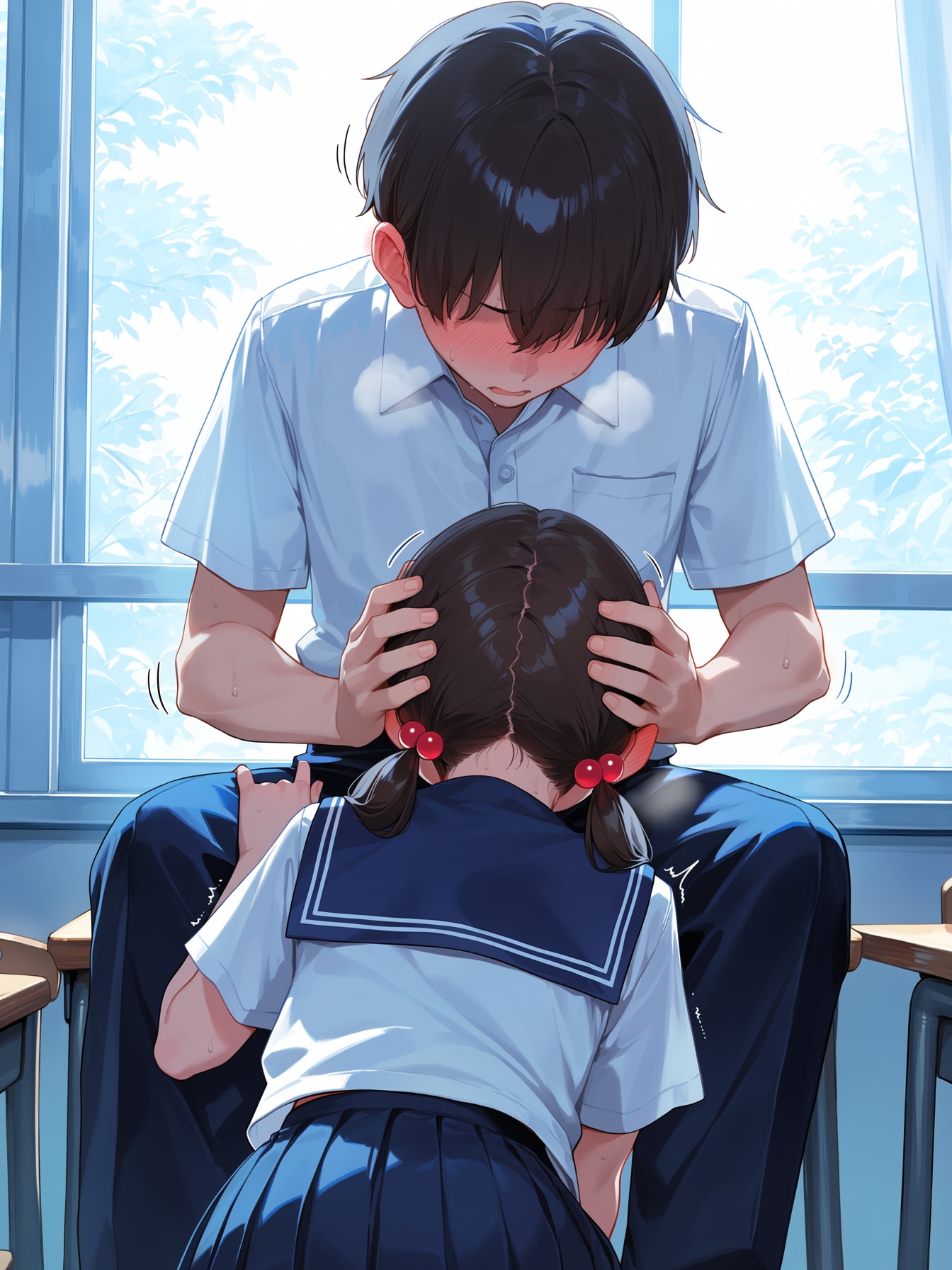頭を支えてるだけ
