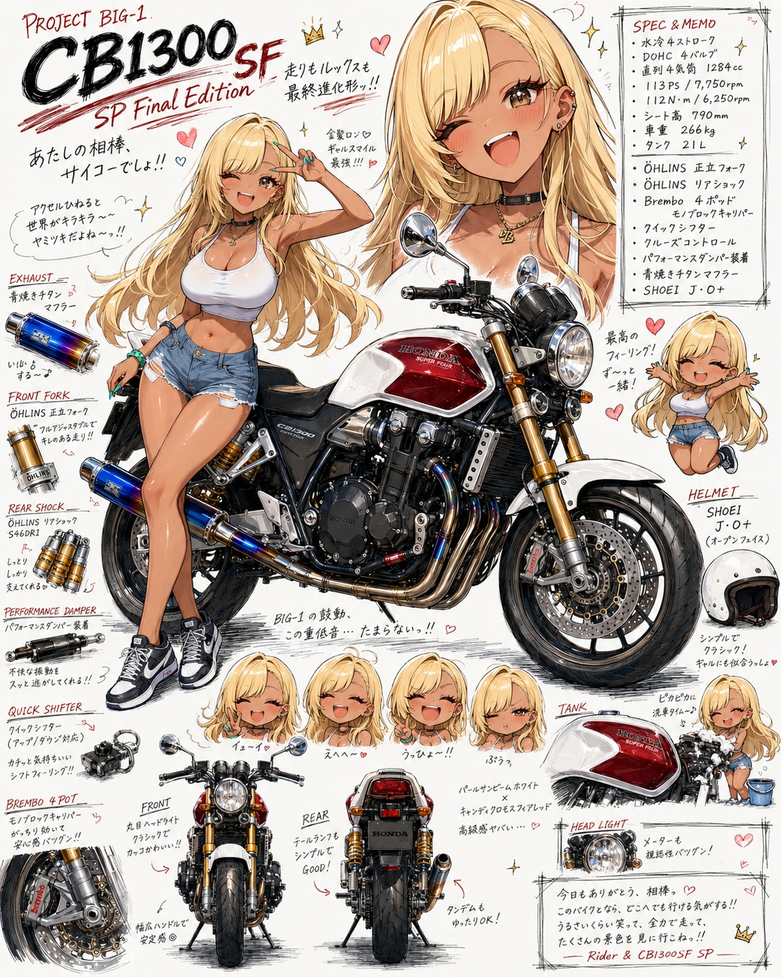 愛車と黒ギャル