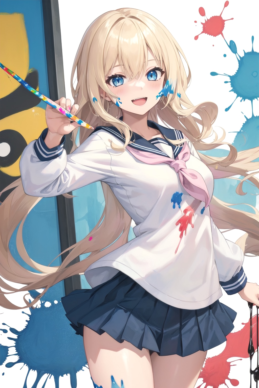 V4Bちゃんとペイントスプラッター🎨やってみた