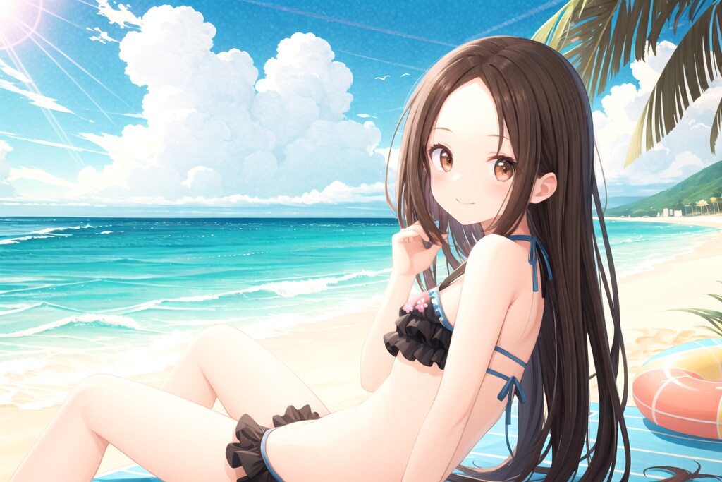 海辺のおでこちゃん🌊🏝️✨