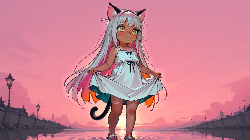 夕方まで遊んで日焼けしているヴィー