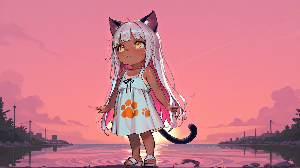 夕方まで遊んで日焼けしているヴィー