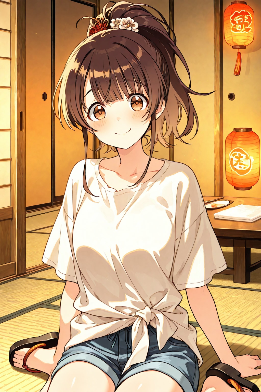 祭りの支度、ちょっとそわそわ。