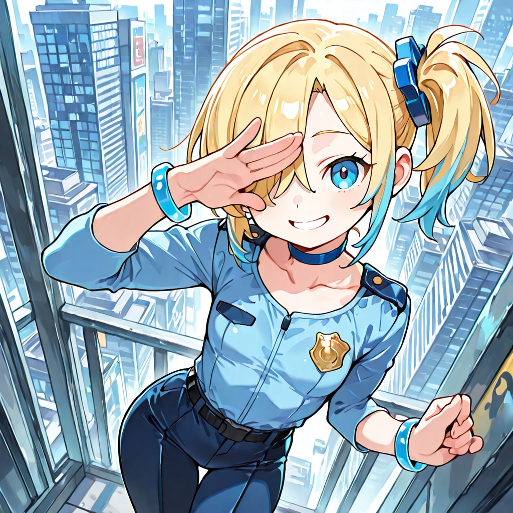 うちの子（警察官のコスプレ）