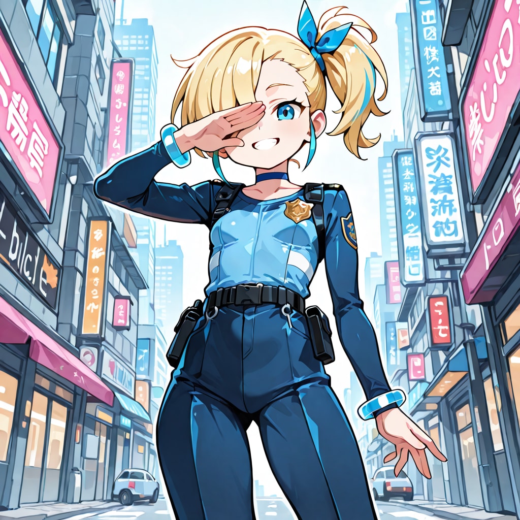 うちの子（警察官のコスプレ）