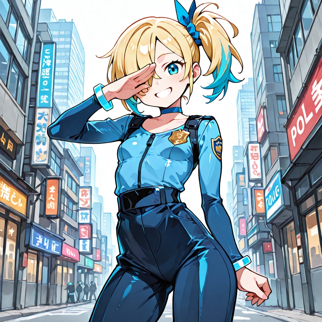 うちの子（警察官のコスプレ）