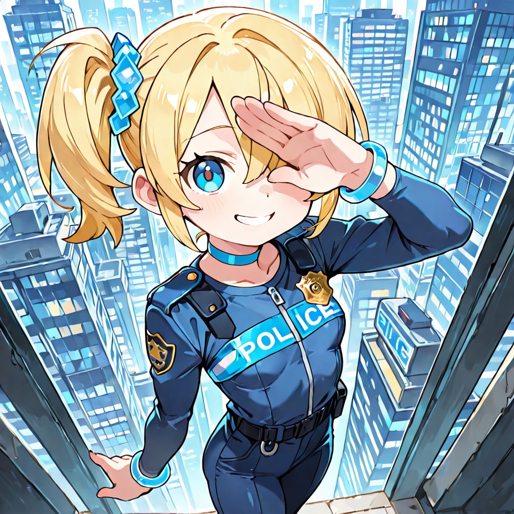 うちの子（警察官のコスプレ）