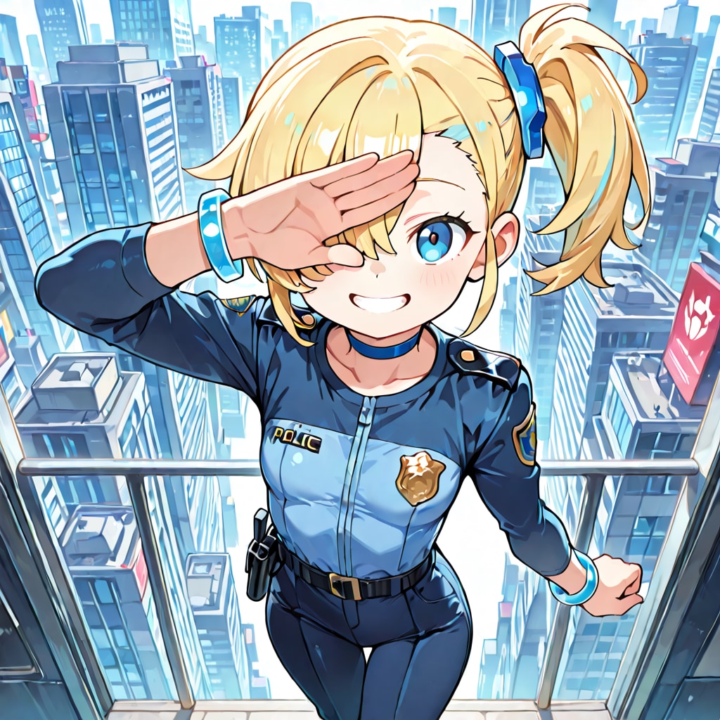 うちの子（警察官のコスプレ）