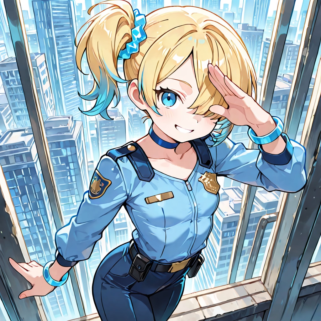 うちの子（警察官のコスプレ）