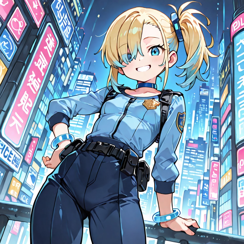 うちの子（警察官のコスプレ）