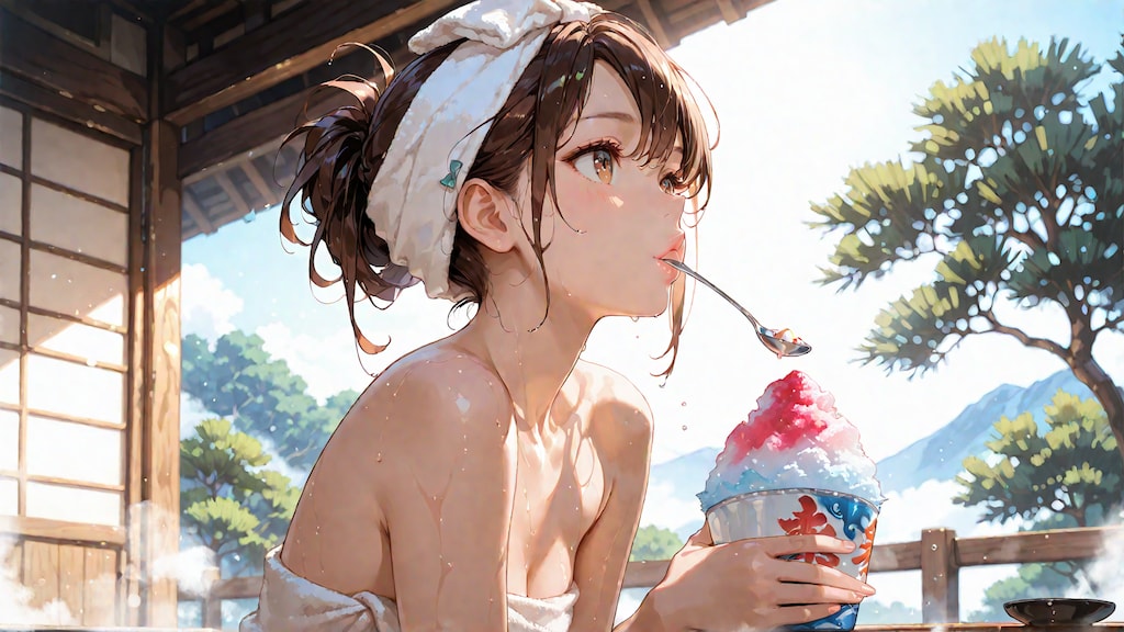 火照った体にかき氷