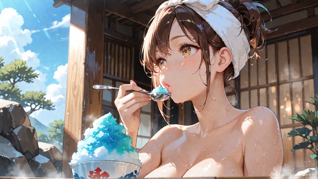 火照った体にかき氷