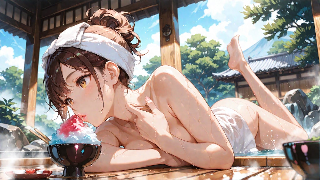 火照った体にかき氷