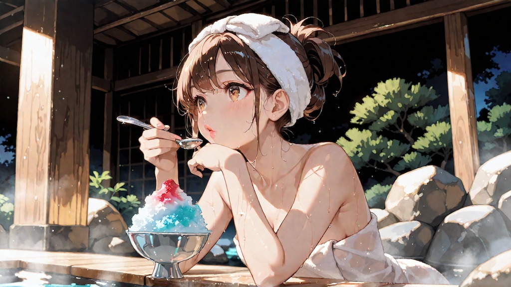 火照った体にかき氷