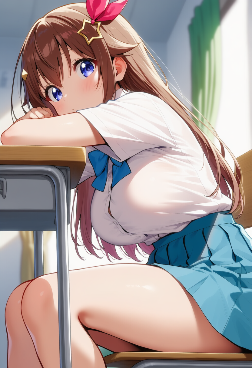 隣の席のあの子（ときのそら） | の人気AIイラスト・グラビア