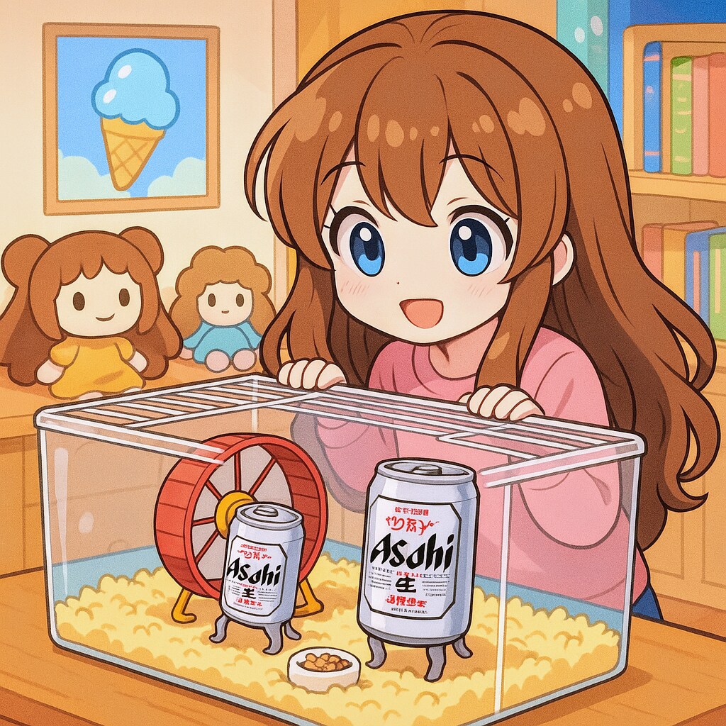 ハムビルーを飼う小さな女の子