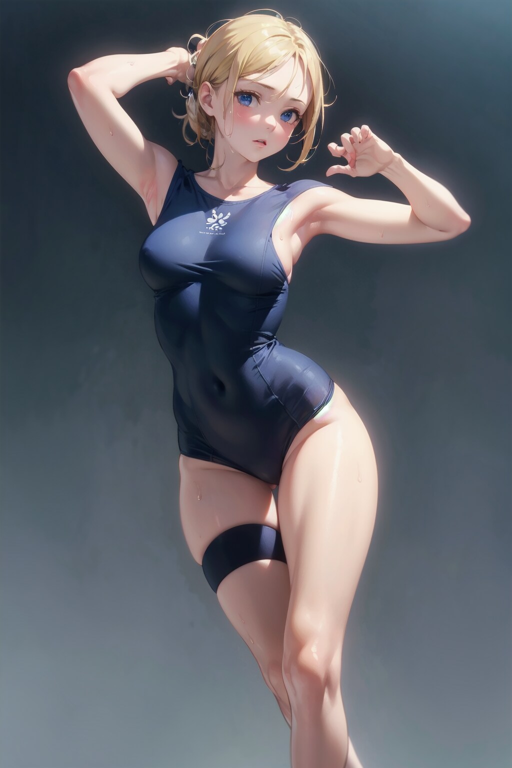 ブロンドレオタードの女の子