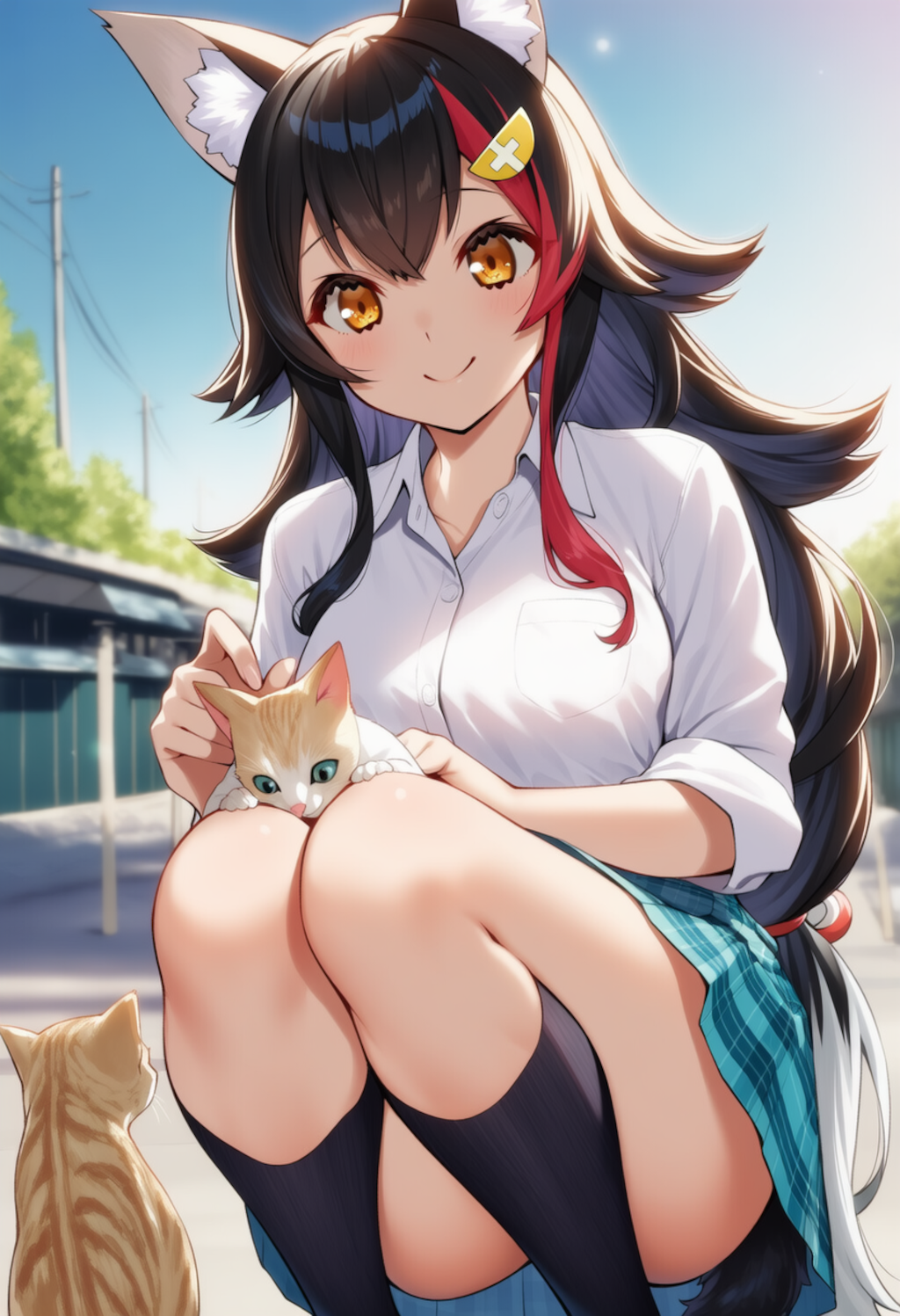 猫ちゃんかわいい♡（大神ミオ）
