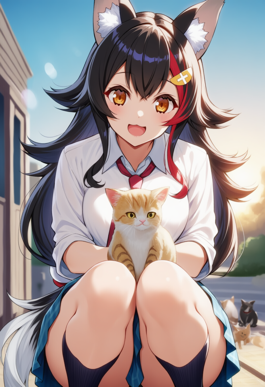 猫ちゃんかわいい♡（大神ミオ）
