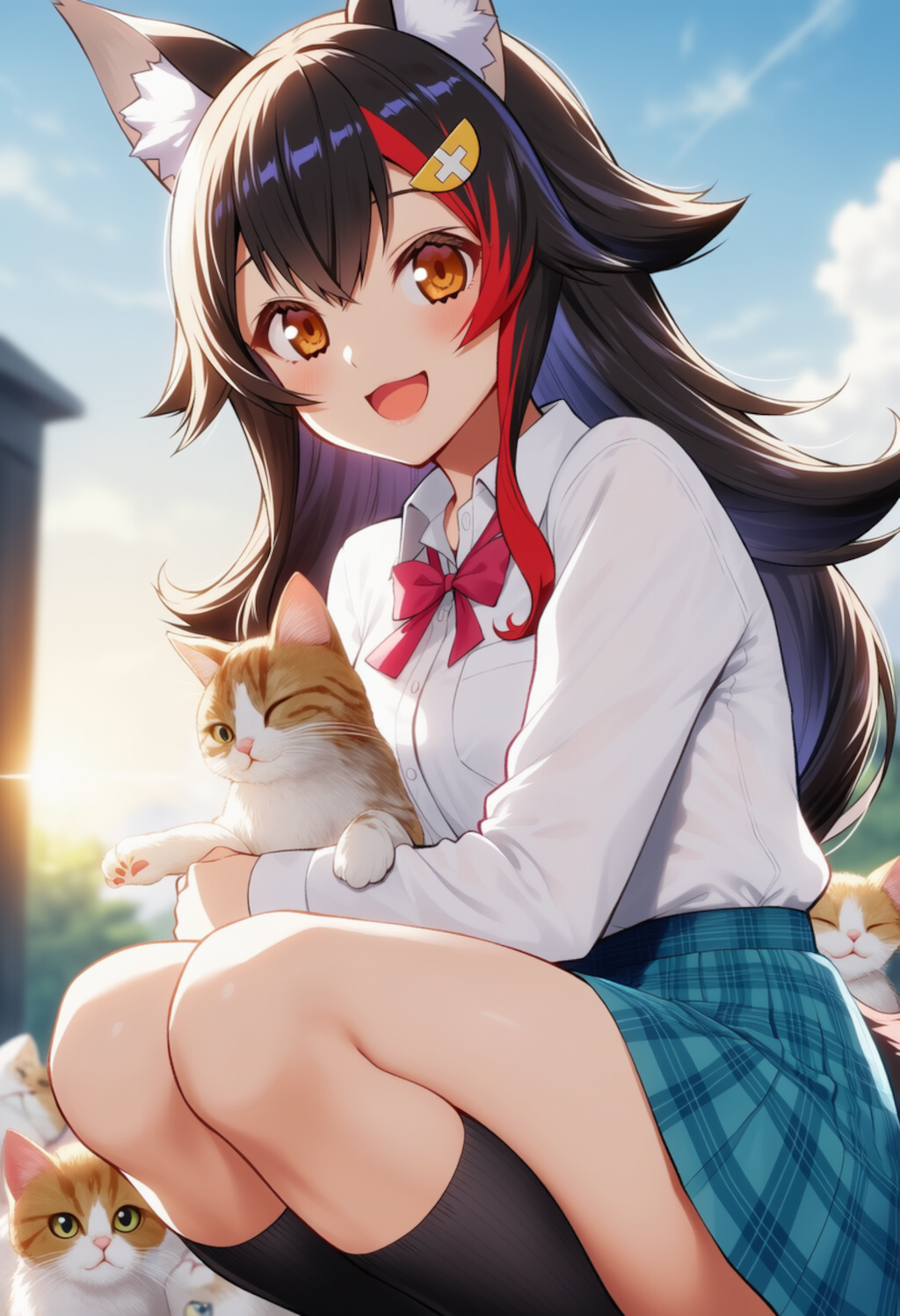 猫ちゃんかわいい♡（大神ミオ）