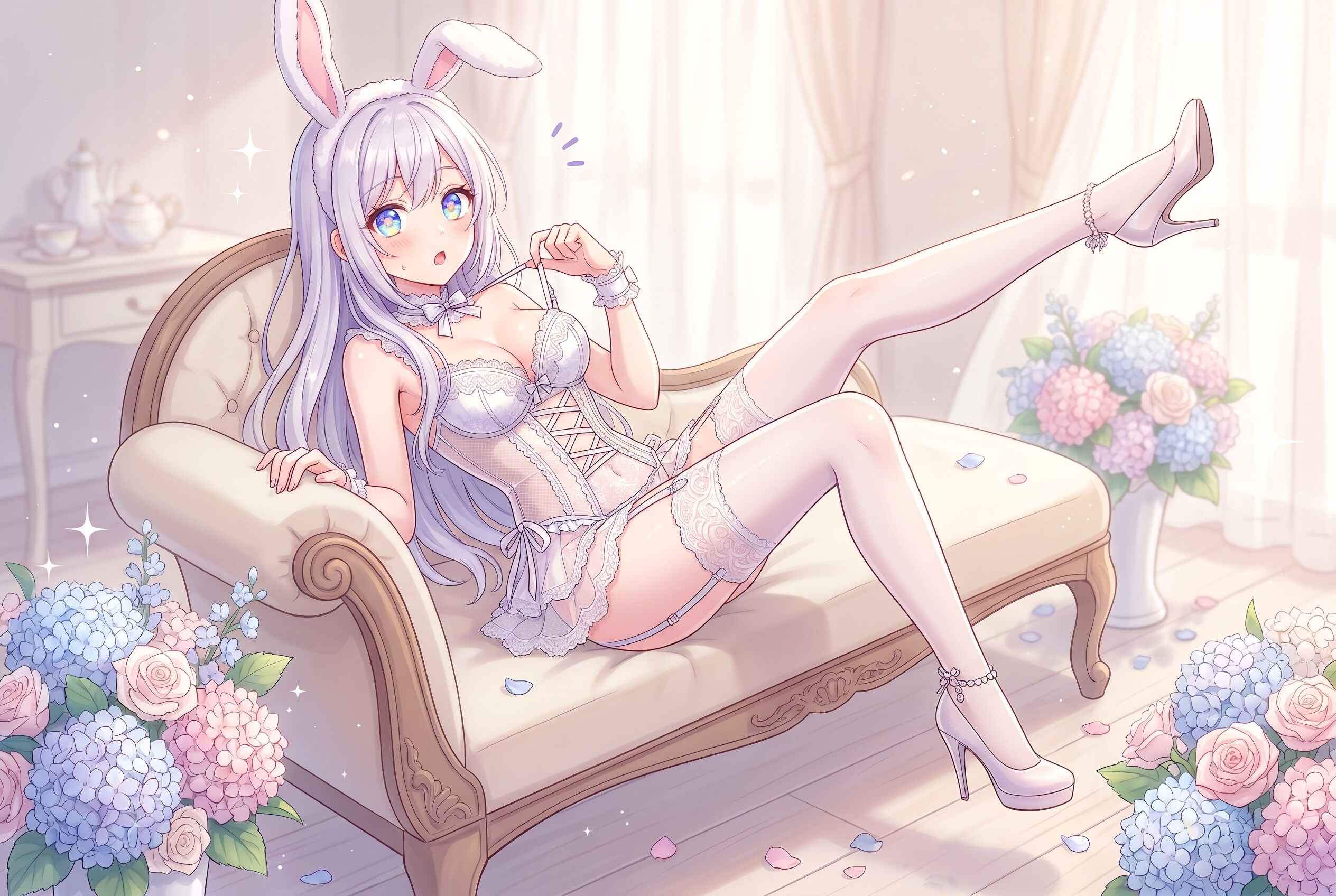 白兎夢織の花籠