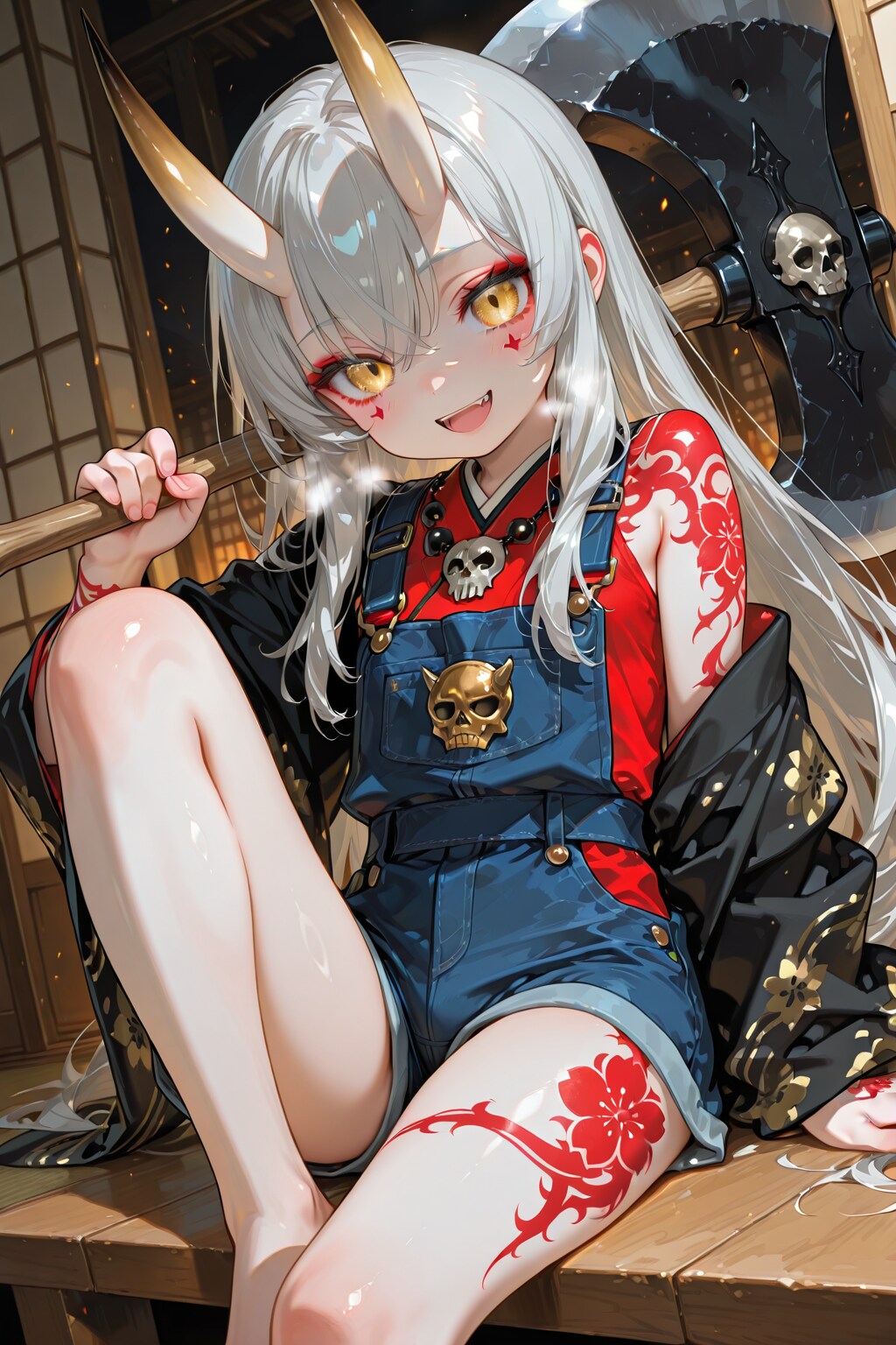 斧を持った半鬼人の女の子